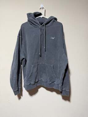 Kith Nelson Overdyed Script Logo Hoodie - Slate Grey